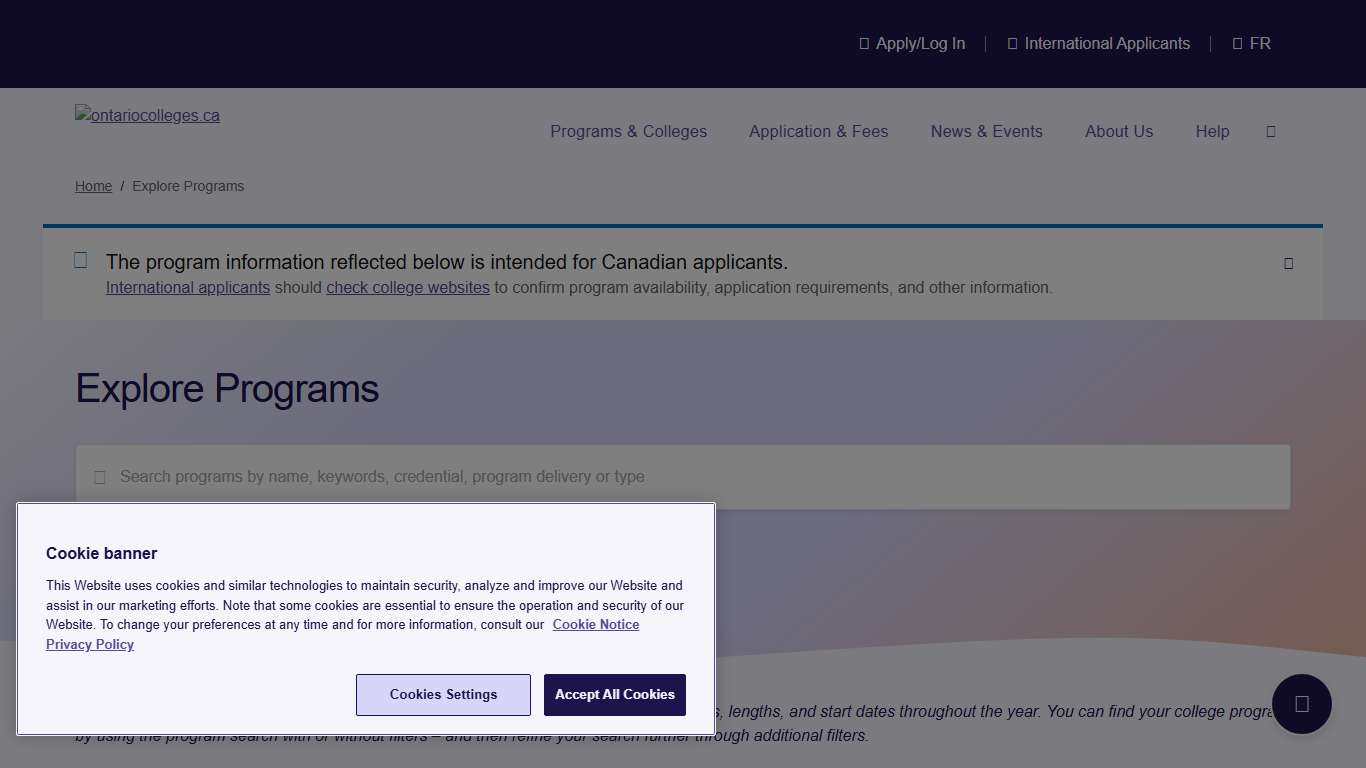 Explore Programs Ontario Colleges
