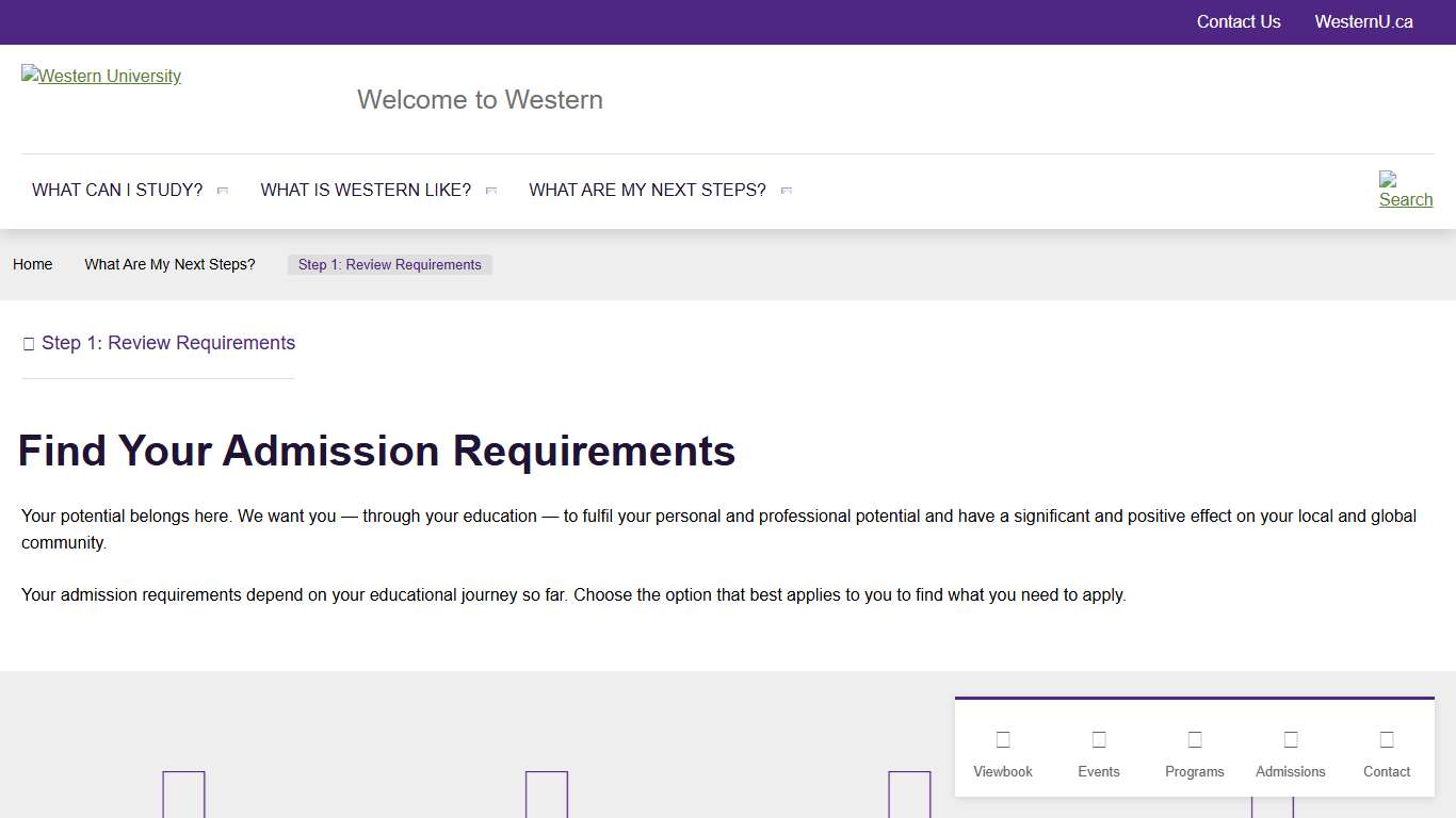 Find Your Admission Requirements Western University London, Ontario, Canada