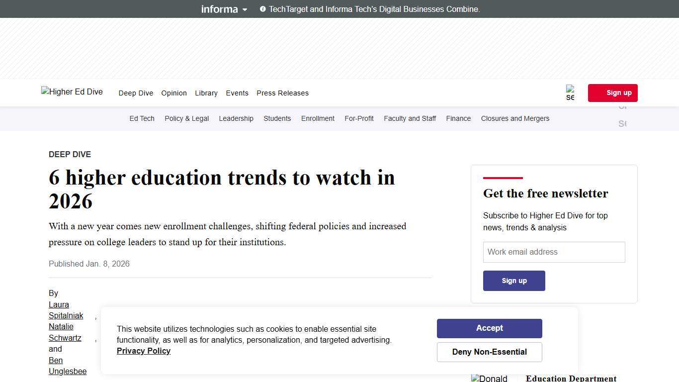 6 higher education trends to watch in 2026 Higher Ed Dive