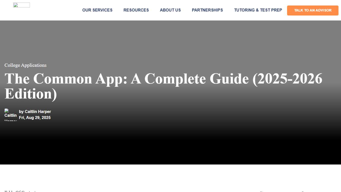The Common App: A Complete Guide (2025-2026 Edition)